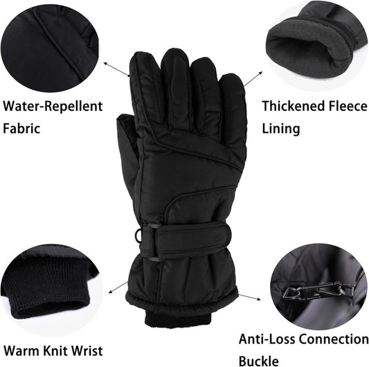 Gloves - Winter Ski Gloves - Warm Gloves - Non-slip Thick - Waterproof - Suitable for Cold Weather - Cycling V1188-ZXY-10046
