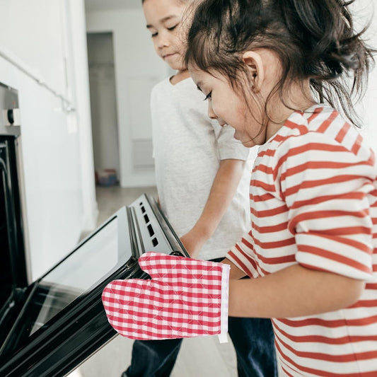 Children's Oven Mitts - Oven Mitts - Red Kitchen Mitts Oven Mitts Heat Resistant Cooking Baking Microwave - V1188-ZXY-10090
