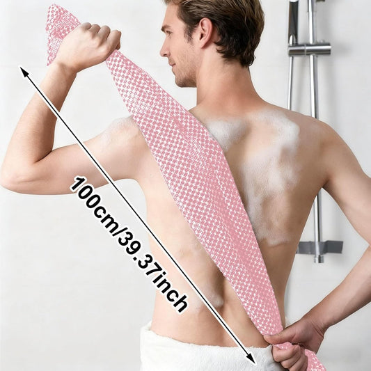 Back Scrubber Set | 2-Piece Exfoliating Shower Towel | Extra Long Exfoliating Washcloth for Men and Women - V1188-ZXY-10113