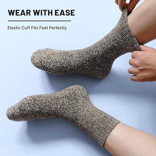 Socks - (Pack of 5) - Lounge Socks - Lounge Socks for Men - Warm Winter Socks for Men - Warm and Breathable - V1188-ZXY-10124