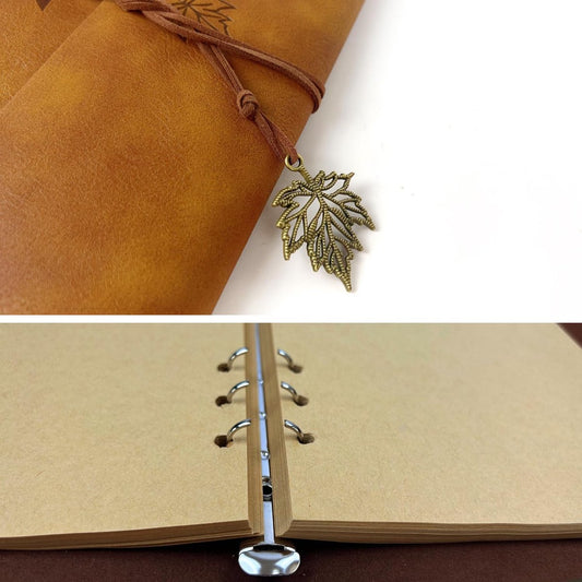 Notebook - Unisex Journal - Leather Sketchbook - Classic Spiral Binding - Travel Journal - Includes Unprinted V1188-ZXY-10153