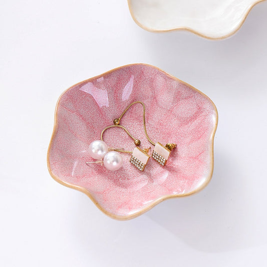 Ceramic Jewelry Bowl - Room Decor, Key Holder, Ring Holder, Jewelry Tray, Jewelry Tray, Drip Tray, Bedside V1188-ZXY-10224