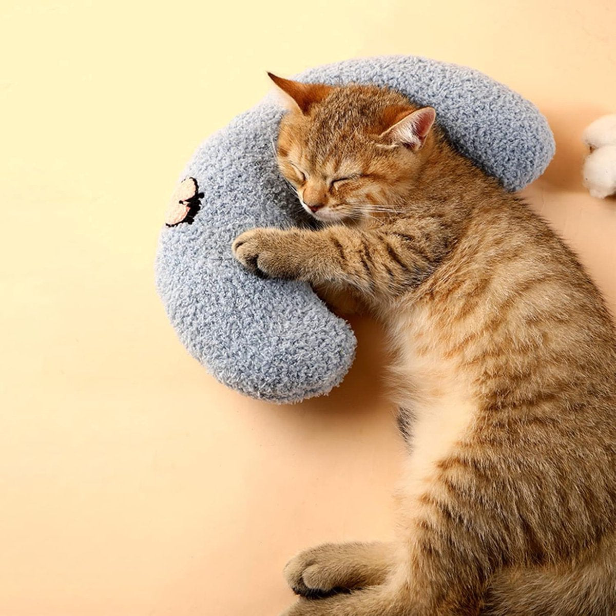 Pet Cushion - Soft Plush Pet Cushion - Cute Patterned Pet Mat - Comfortable Neck Support - Suitable for Cats V1188-ZXY-10232