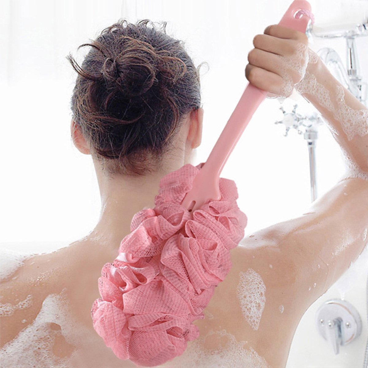 Bath Brush - Brush - Long Handle Bath Brush - Wavy Bath Brush - Bath Back Scrubber - Bath Brush - Bath Brush V1188-ZXY-10255