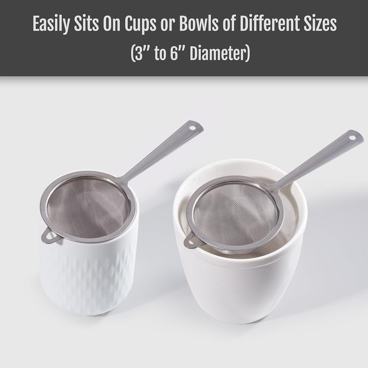 Matcha filter - 2 pieces - Tea filter - Stainless steel filter - Kitchen filter - Mini filter - Flour sieve - V1188-ZXY-10360