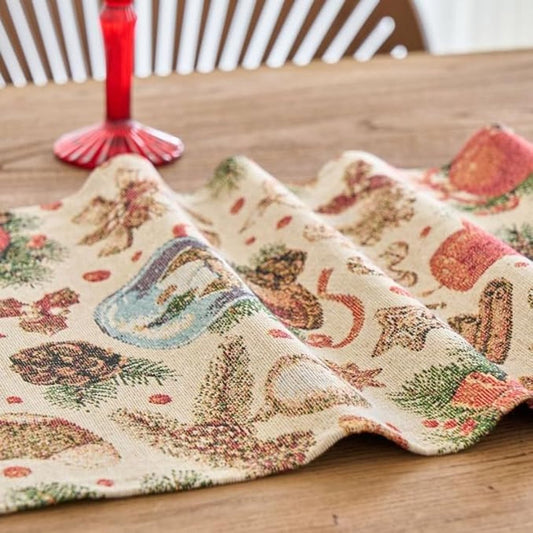 Table Runner - Christmas Table Runner - Home Decoration - Christmas Decoration - Christmas Snowball Pattern V1188-ZXY-10391