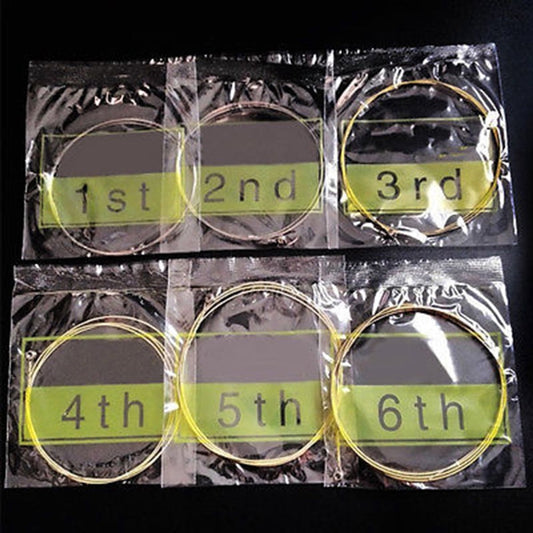 Guitar Strings - 6 Strings - Rust Resistant and Durable - Clear Tone - Folk Guitar Strings - Folk Guitar V1188-ZXY-10516