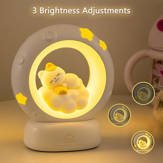 Night Light - Children's Night Light - Parents' Night Light - Rechargeable Desk Lamp - Bedside Cat Lamp - V1188-ZXY-10536