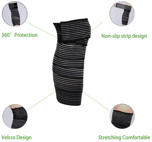 Elastic Knee Brace - Suitable for the Legs - Ideal for Sports Such as Squats, Basketball, Running, Tennis and V1188-ZXY-10559