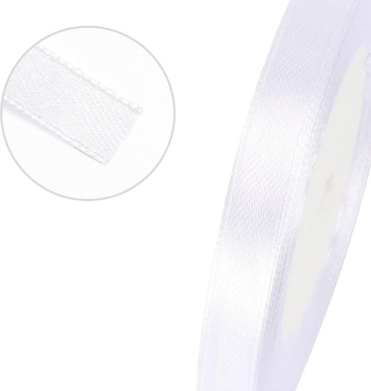 Gift Wrap Ribbon - 22mm Off-White Satin Ribbon - 10mm Wide - Suitable for Gift Wrapping, Valentine's Day V1188-ZXY-10600