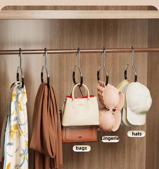 10-pack - Non-slip - Space-saving - Storage rack - Wardrobe belt/scarf hooks - Suitable for displaying hats, V1188-ZXY-10623