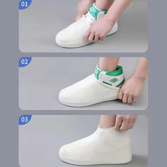 Overshoes - 1 Pair - Waterproof Silicone Overshoes - Reusable, Non-slip, Suitable for Outdoor Activities V1188-ZXY-10664