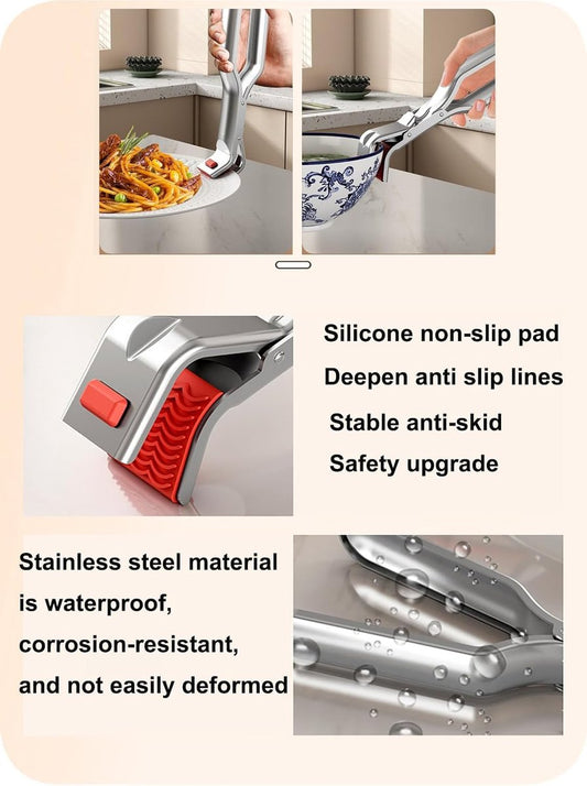 Barbecue Tongs - Anti-Scorch Clamps - Pack of 2 - Stainless Steel Anti-Scorch Clamps - Use to remove hot V1188-ZXY-10736