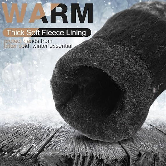 Gloves - Pack of 3 pairs - winter gloves - men's gloves - women's gloves - Knitted imitations - Suitable for V1188-ZXY-10763