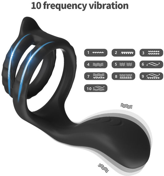 Vibrating Cock Ring - Silicone Penis Ring - Sex Toys for Couples - Sex Toys for Men and Couples - Silicone V1188-ZXY-10782