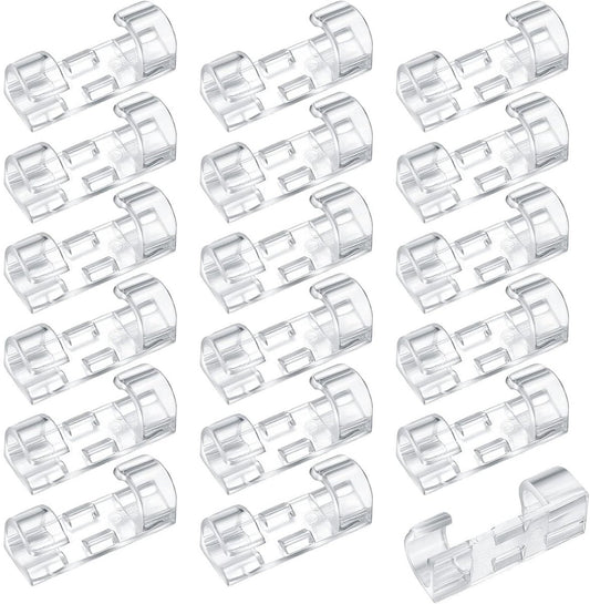 Transparent Cable Clips Self-Adhesive - Cable Organizer - 120 pieces - Cable Tray - Cable Ties - Cable Lock - V1188-ZXY-10787