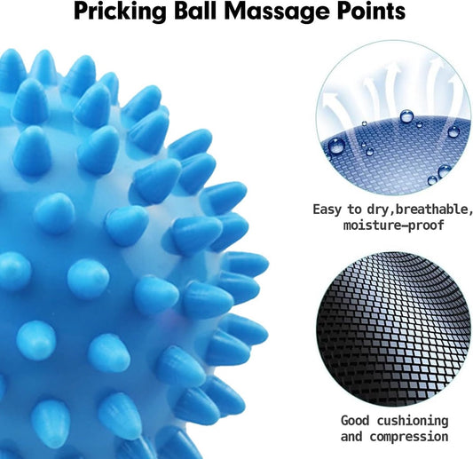 Massage Balls - (Pack of 3) - Trigger Point Massage Balls - Massage Balls with Soothing Points - Pointed V1188-ZXY-10800