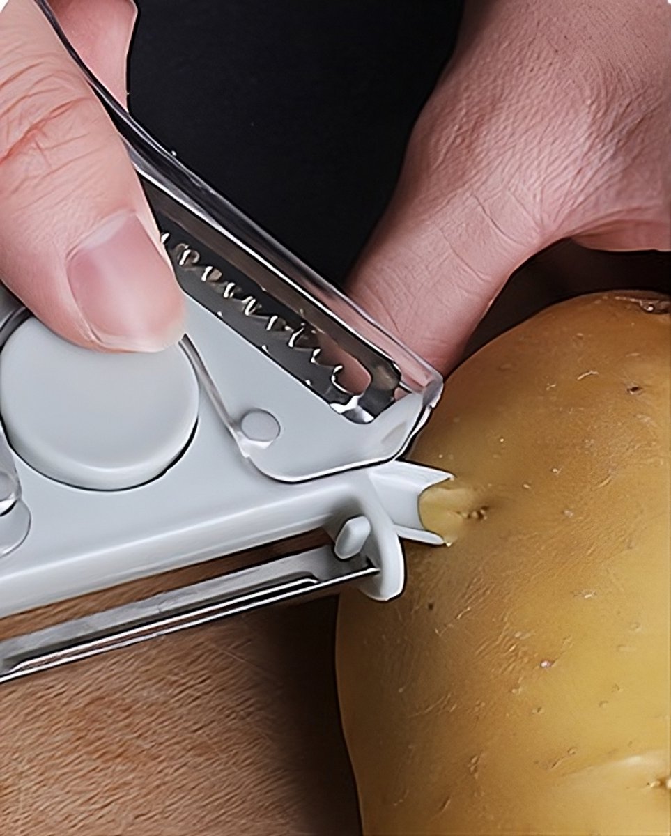 Peeler - 3-in-1 Peeler - Ergonomic - Can be used for peeling, grating and slicing - Blue V1188-ZXY-10824
