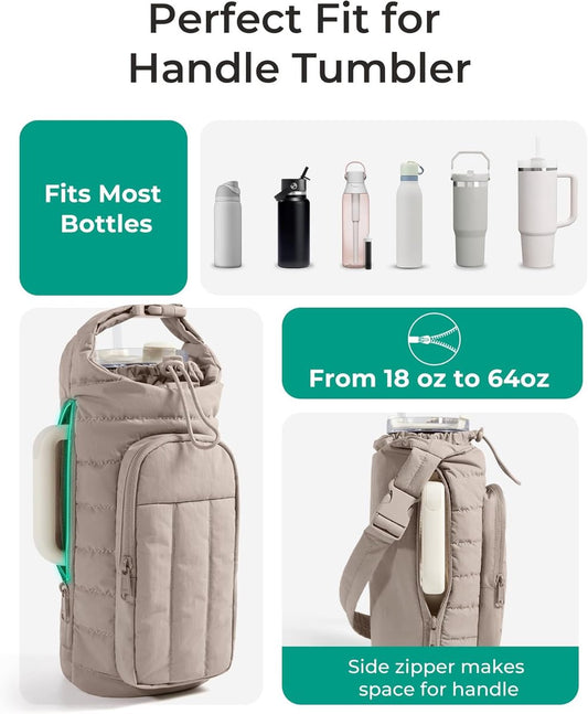 Handbag - Bottle Holder - Suitable for 950ml/1200ml water bottles - With shoulder strap and phone pocket - V1188-ZXY-10899