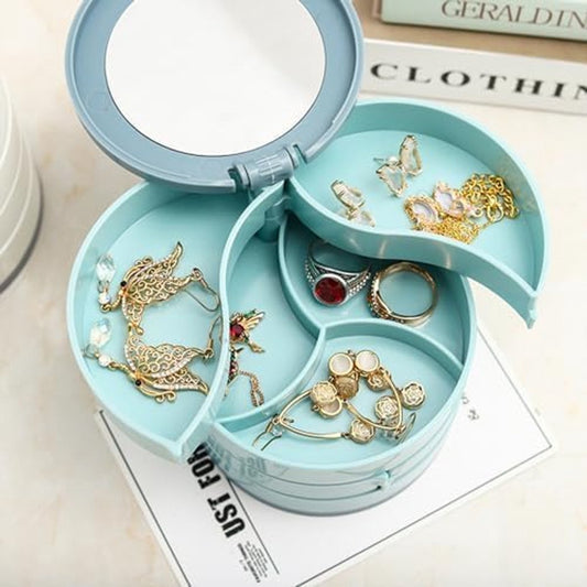 Jewelry Box - Foldable Storage Box - Rotating Jewelry Box with Multiple Layers - Elegant Storage Box for V1188-ZXY-10918