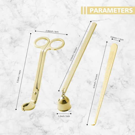 Candle Extinguisher - 3 in 1 Candle Accessory Set - Candle Key, Mini Candle Extinguisher, Candle Key - V1188-ZXY-10926
