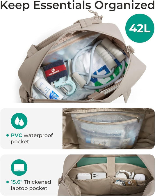 Tennis Bag - Tennis Backpack - 42L with Shoe Compartment - Sports Bag - Waterproof Racket Bag - Protective V1188-ZXY-10988