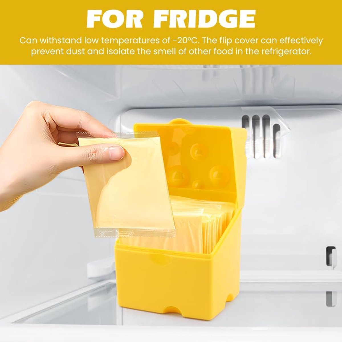 2-Pack Cheese Storage Boxes with Lids - For Sliced & Grated Cheese in the Fridge - Dishwasher Safe V1188-ZXY-11009