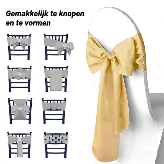 Elastic Chair Covers - 10 Pieces - Chair Covers - Chair Bows - Chair Decorations - Christmas Decorations - V1188-ZXY-11121