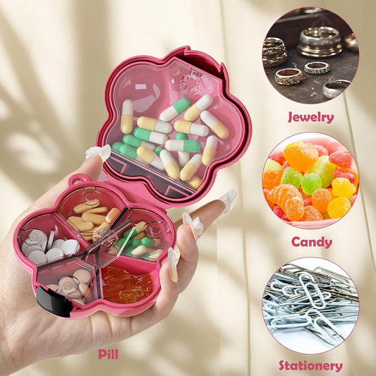 Mini Pill Box - Portable Jewelry Box - Flower-Shaped Storage Box - For storing small accessories - Suitable V1188-ZXY-11178