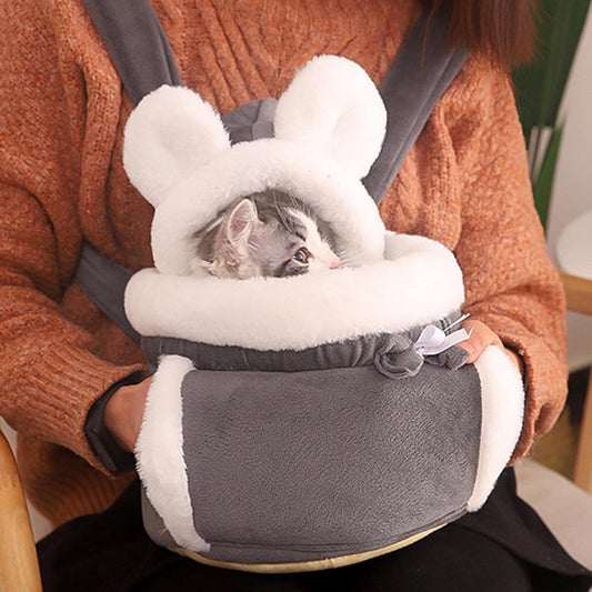 Cat Bed - Backpack for Pet Travel - Can be used as a cat basket indoors - Side pockets to keep your hands V1188-ZXY-11191