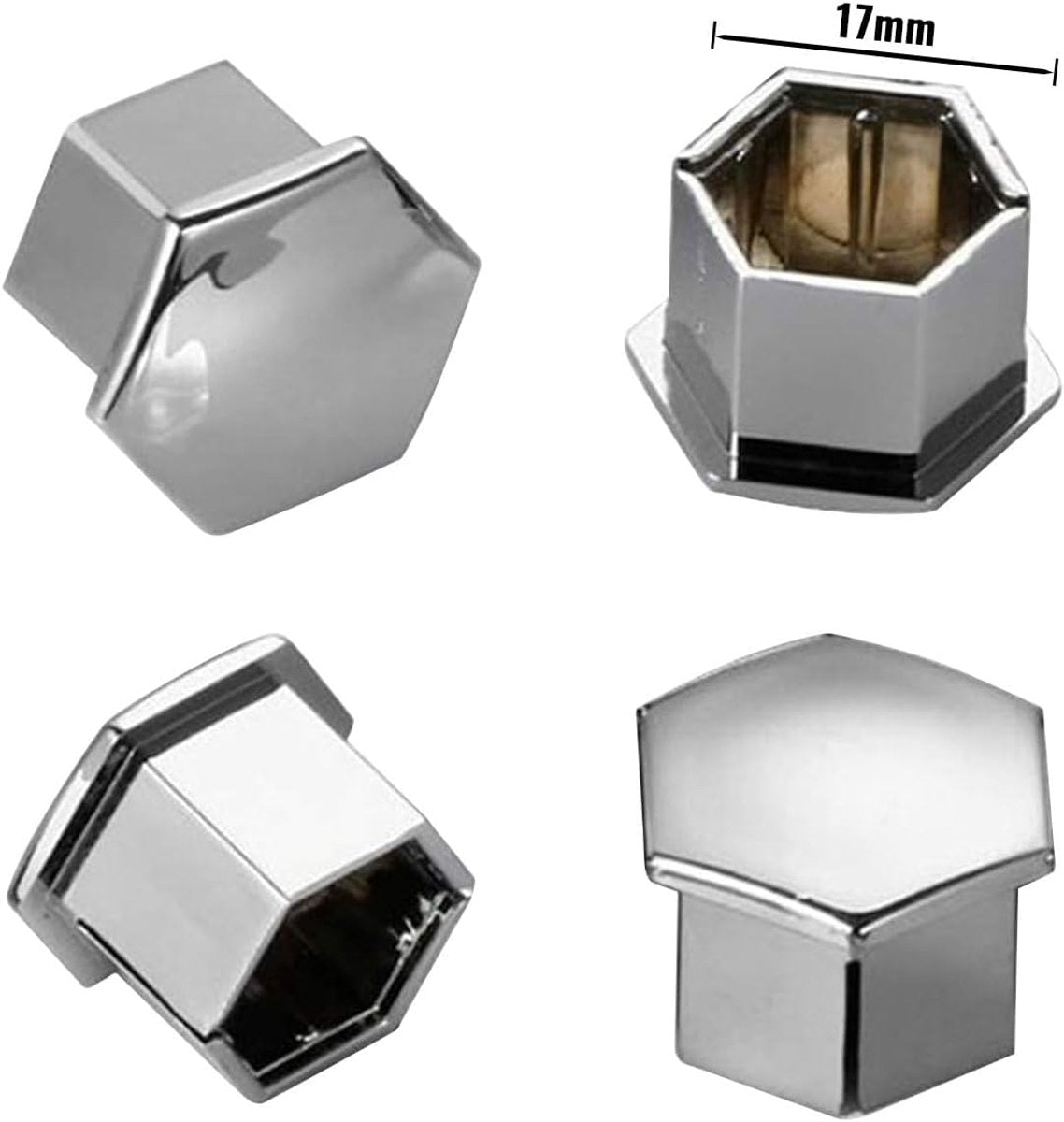 Universal wheel bolt covers (20 pieces) - 17 mm wheel bolt cover - wheel bolt cover - hexagon nut protector - V1188-ZXY-11193