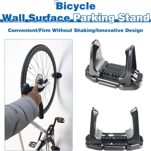 Bicycle Wall Mount - Up to 60 kg Load Capacity - For Tires 27-83 mm - Space-Saving Suspension for Garage & V1188-ZXY-11194