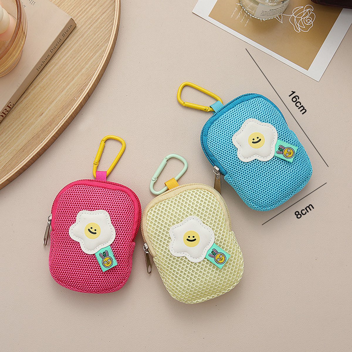 Storage Bag - Cute Mesh - Flowers - Keychain Wallet - Headphone Bag - Pendant Storage Bag - Multifunctional - V1188-ZXY-11245