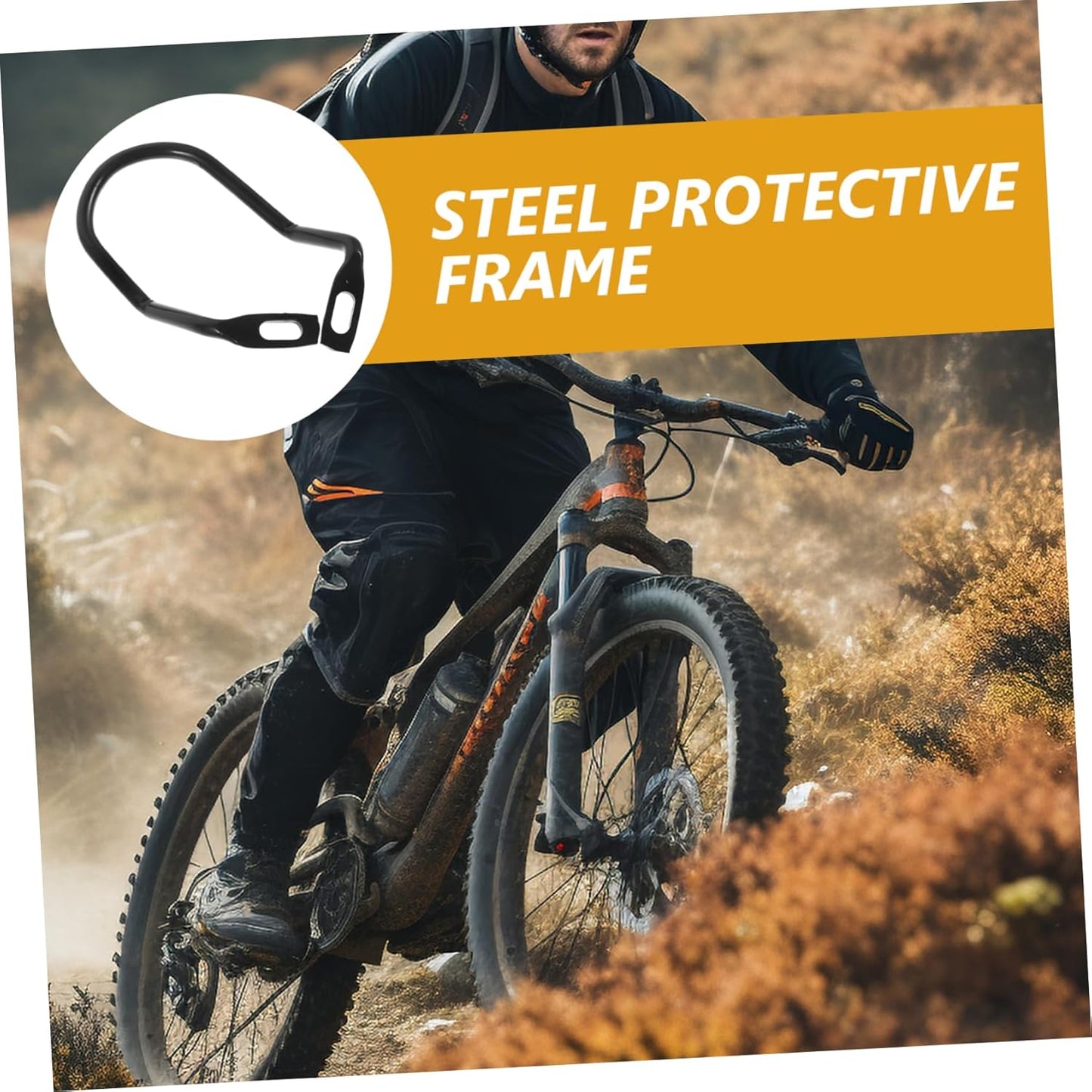 1 set of durable rear derailleur protectors for folding mountain bikes, easy to install-Style C V1188-ZXY-117-0009