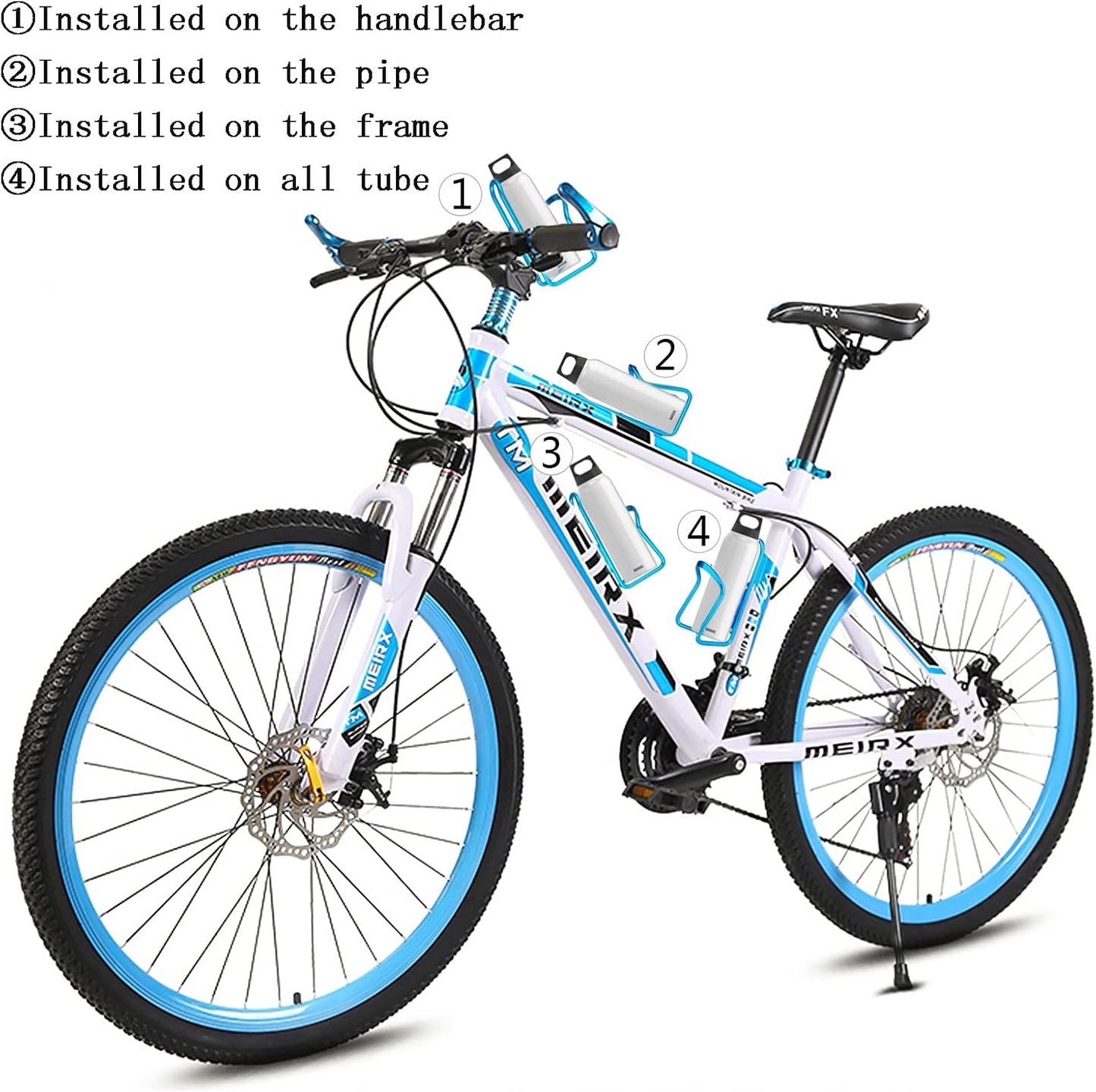 1-Pack - Lightweight Aluminum - Water Bottle Cage for Outdoor Activities (Blue) - Bicycle Accessories V1188-ZXY-117-0017