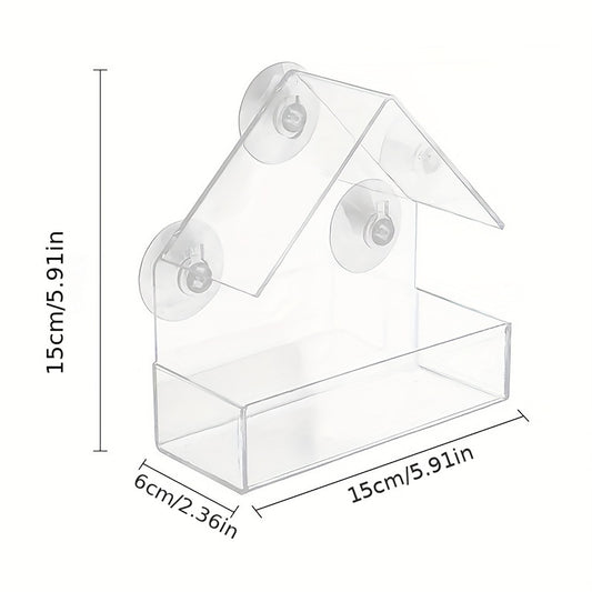 Transparent - House-shaped - Birdhouse - With weatherproof function V1188-ZXY-117-0030