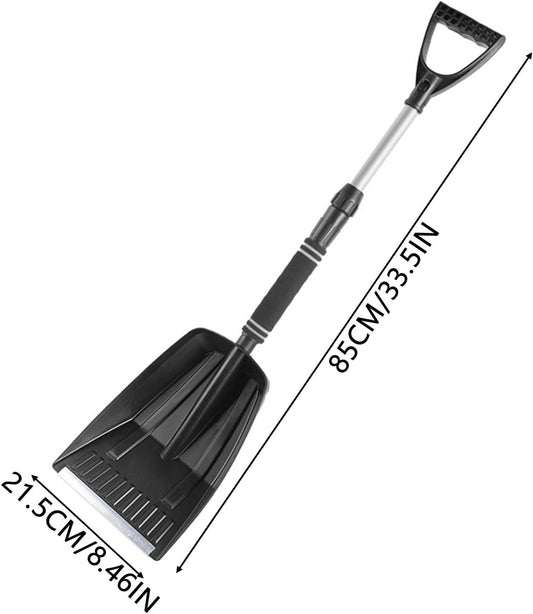 Folding Snow Shovel - Large Capacity | Lightweight & Portable - Wide Snow Clearing Range with Ergonomic V1188-ZXY-117-0044