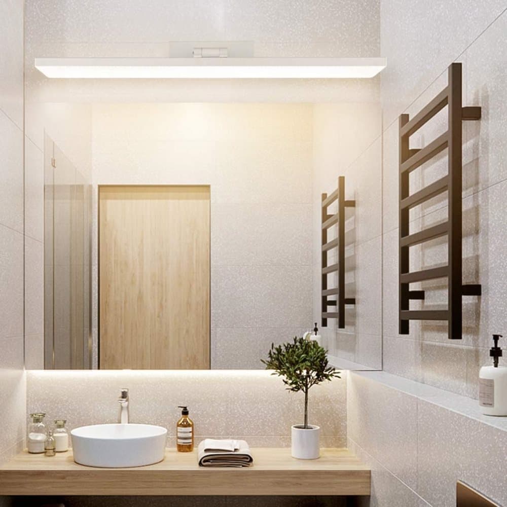 Wall light LED for mirror, wall light 40 cm for bathroom, wardrobe and toilet(Silver) V1188-ZXY-117-0086