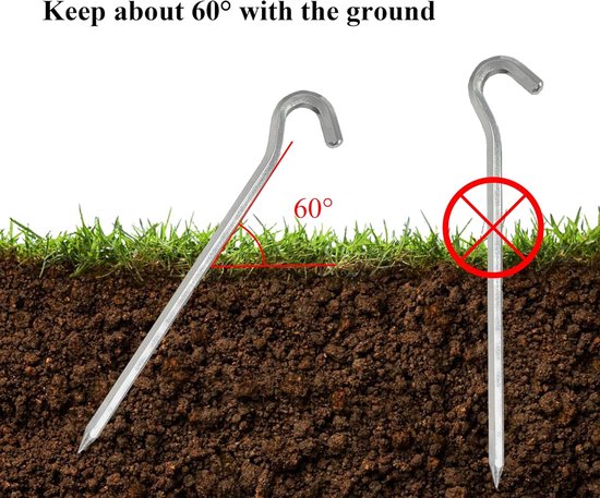 Tent peg - 8 cm / 7 inch - Metal aluminum awning peg - Camping peg Tent anchor - Silver V1188-ZXY-131-062
