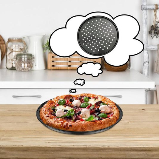 Pizza baking tins - 2 pieces - Non-stick baking tins made of stainless steel - Baking trays for home, V1188-ZXY-131-193