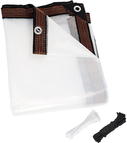 Transparent tarpaulin with eyelets, transparent tarpaulin for outdoor use, waterproof film, woven tarpaulin, V1188-ZXY-131-212