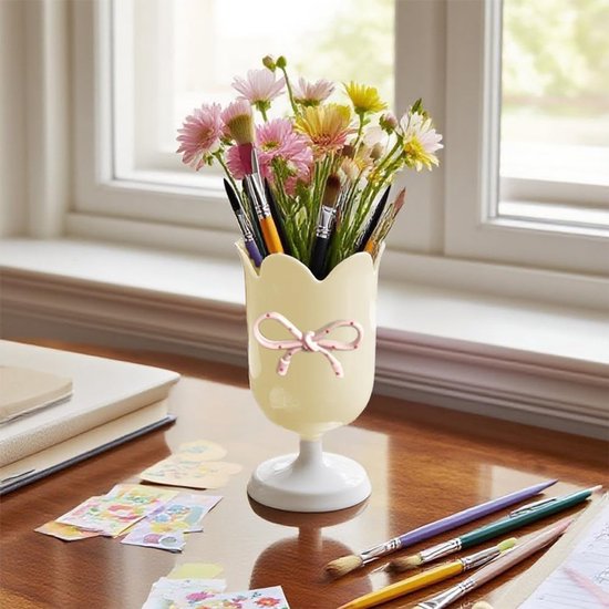 Tulip-shaped pen holder - pen rack - creative desk decoration - refined (Blue) V1188-ZXY-131-218