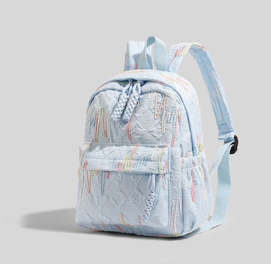 Backpack - Stylish and practical lightweight backpack - With two zippered compartments and adjustable V1188-ZXY-131-312