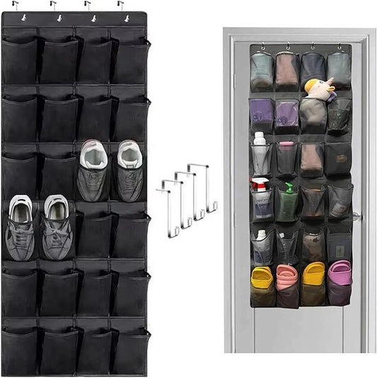 Shoe rack with 24 compartments - Made of sturdy and durable Oxford cloth - Can be hung on a door - Suitable V1188-ZXY-131-327