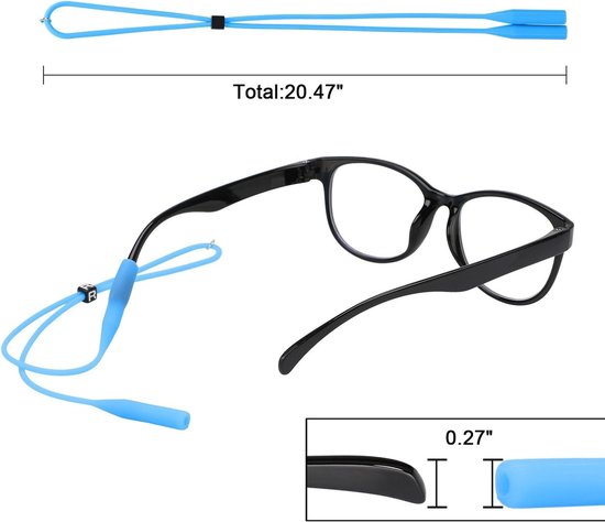 Adjustable Glasses Straps Glasses Holders 12 Pieces - Silicone Sunglasses Frame Straps - Glasses Holders V1188-ZXY-131-413