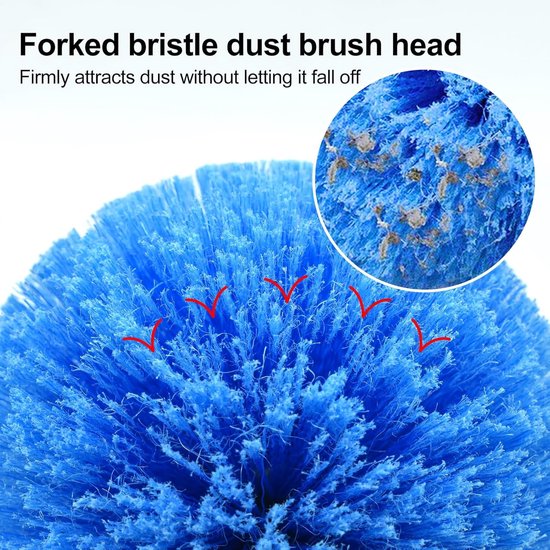 Dust brush head - 8" diameter blue screw head for spider web vacuum cleaners V1188-ZXY-131-432