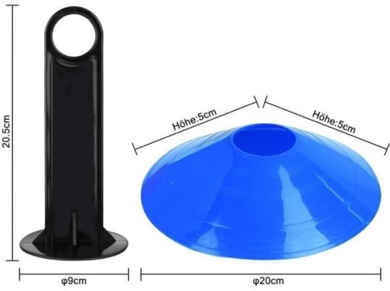 Training Cones - 30 (including stand and bag) Football Marking Cones - Marking Cones - Football Cones - V1188-ZXY-131-454