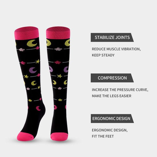 7 pairs of sports compression socks for cycling, running, compression stockings, nursing tights and fitness V1188-ZXY-131-550