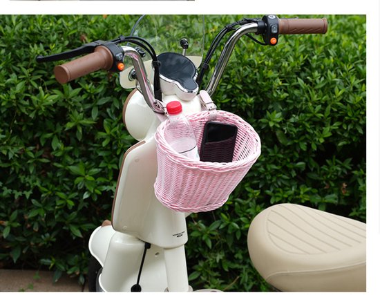 Front bike basket - front and rear bike baskets - rear motorcycle basket - backpack storage - pink V1188-ZXY-131-583