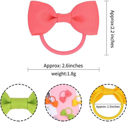 40-pack - Multicolor Baby Girl Hair Clips - Hair Elastics, Elastic Hair Bands - Ponytail Hair Elastics - V1188-ZXY-131-590